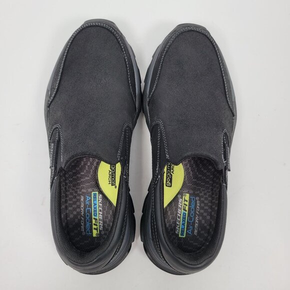 Skechers Relaxed Fit Respected Calum Men\'s Slip On Black Shoes 204480 US Size 8 main image 7